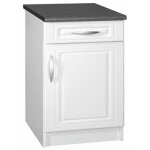 Tendencio - meuble de cuisine bas 1 porte 60 cm dina mlamin avec 1 tiroir et 1 tagre blanc