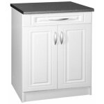 Meuble de cuisine bas 2 portes 1 tiroir 80 cm dina en mélaminé avec 1 tiroir et 1 Étagère blanc Meuble de cuisine bas 2 portes 1 tiroir 80 cm dina en mélaminé avec 1 tiroir et 1 Étagère blanc