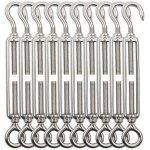 Tendeur cable crochet m5 (crochet et oeil) , tendeur fil acier / tendeur cable inox en acier inoxydable ...