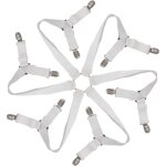 Tendeur drap housse 6?voies sangle �lastique r�glable pour matelas ronds & carr�s