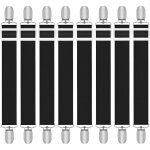 Tendeur pour drap housse 8 pieces sangles elastiques ajustables de 30 a 130 cm bretelles noires pour ...