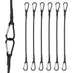 Tendeurs elastique avec mousqueton, 6 pi�ces 12 mousquetons 30cm tendeurs elastique avec crochets, tendeurs ...
