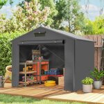 Tente - garage 2, 5 x 1, 8 m tente - garage imperm�able avec porte � fermeture �clair enroulable fen�tre ...