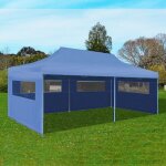 Vidaxl - tente de rception pliable bleue 3 x 6 m