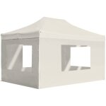 Vidaxl - tente de rception pliable avec parois aluminium 4, 5x3 m crme