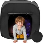 Tente sensorielle occultante 90 cm, pop - up portable, sac transport, aide autisme / spd / anxi�t�, noir. ...