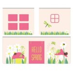 Tente textile pour lit 'pino spring' rose