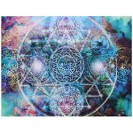 Tenture murale abstraite g�om�trique en polyester 150x130cm - d�coration moderne