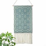 Tenture murale boho style  la main coton gland tige de cuivre bannire suspendue pour la dcoration ...