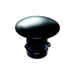 Terminal de sombrero chino hembra chimenea, tube 80 mm d?erable inoxidable pintado negro pellet