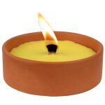 Terra nostra - bougie anti moustique citronnelle terre cuite x3 Terra nostra - bougie anti moustique citronnelle terre cuite x3