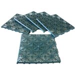Caillebotis en plastique x5 - 29 x 29 cm - antidrapant - - vert