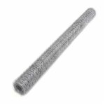 Grillage  poule galvanis 1x10m ? mailles hexagonales 4x2, 5 cm ? fil acier 0, 7mm