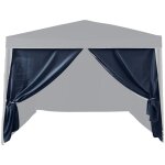 Terre jardin - mur porte bleu pour tonnelle pliante 3 x 3 m