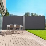 Terre jardin - paravent modulable rétractable extérieur - 160 cm x 6 m - gris anthracite Terre jardin - paravent modulable rétractable extérieur - 160 cm x 6 m - gris anthracite