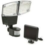 Terre jardin ? projecteur led mural � d�tecteur de mouvement 12w ? 1100 lumens ? panneau solaire d�port� ...