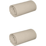 Terre de nuit - lot de 2 draps housses jersey beige bonnet 30 cm 100% coton biologique 70x190 / 200 Terre de nuit - lot de 2 draps housses jersey beige bonnet 30 cm 100% coton biologique 70x190 / 200