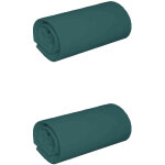 Terre de nuit - lot de 2 draps housses jersey bleu canard bonnet 30 cm 70x200