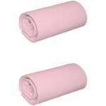 Terre de nuit - lot de 2 draps housse jersey rose thé bonnet 40 cm 90x200 Terre de nuit - lot de 2 draps housse jersey rose thé bonnet 40 cm 90x200