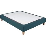 Terre de nuit - cache - sommier coton jersey bleu canard 80x190 - bleu canard