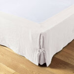 Terre de nuit - cache sommier double gaze de coton blanc 140x190 cm