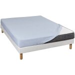 Terre de nuit - drap housse bleu jersey coton lycra tencel 100x190 Terre de nuit - drap housse bleu jersey coton lycra tencel 100x190