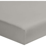 Terre de nuit - drap housse gris mastic 100% coton bonnet 30 cm 120x200