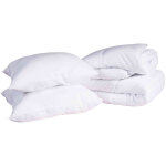 Terre de nuit - pack couette mi - saison et oreiller recycl moelleux enveloppe microfibre 140x200