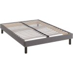 Terre de nuit - sommier kit déco gris tapissier pieds inclus - 90x200 Terre de nuit - sommier kit déco gris tapissier pieds inclus - 90x200