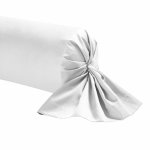 Taie de traversin percale blanche 90 cm - blanc