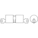 Tesa assa abloy - cylindre rond tesa 5000 / 26x26 / 28 plaqu� laiton