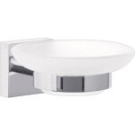 Tesa - ekkro porte savon mural, finition brillante m�tal chrom�, adh�sif, technologie sans percer, 128 ...