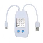 Tester de puissance usb, mod�le ut658 - dual, voltm�tre et amp�rem�tre num�rique avec �cran lcd, d�tecteur ...