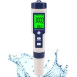 Testeur 5 en 1 de salinit, de ph, de temprature, d'ec et de tds, pour aquarium, piscine, jacuzzi, haute ...