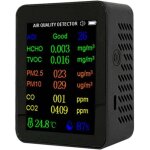Basetbl - testeur de qualit de l'air portable 9 en 1 pm2. 5 pm10 co co2 tvoc hcho aqi testeur de temprature ...
