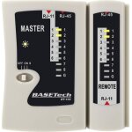 Basetech - testeur de c�bles bt - 100 bt - 100 convient pour rj - 45, rj - 11