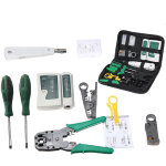 Testeur de c�bles r�seau lan 9 en 1, pince � sertir, kit d'outils manuels cat5 rj45 rj11 rj12, d�nudage ...