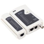 Testeur de c�ble universel bnc / rj45 / rj11 ns?468b - avec sac de rangement, alimentation 9v