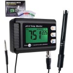 Testeur de ph et de temprature 2 en 1, sonde bnc auto - talonne 0 - 14 ph pour ph - mtre hydroponique ...