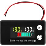 Testeur de piles, dc 12v 24v 36v 48v 72v compteur batterie alarme temp�rature, testeur de batterie, jauge ...