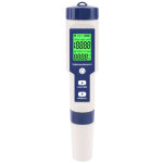 Testeur de salinit� num�rique 5 - en - 1 pour piscine et eau de mer, �tanche ip67 ? mesure sel, ph, chlore, ...