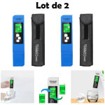 Testeur tds num�rique 2 pi�ces 3 - en - 1 multifonction tds, ec et temp�rature avec grand �cran lcd r�tro ...