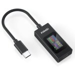 Testeur usb c multim�tre, appareil de mesure voltm�tre 4 - 30v 0 - 6. 5a type c testeur de tension et ...