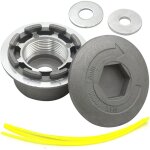 [jamais utilis�] t�te de coupe herbe universelle en aluminium de remplacement t�te de bobine de d�broussailleu ...