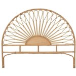 Vente - unique - tte de lit 160 cm - rotin - naturel - solia
