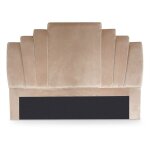 T�te de lit arena 160 cm velours taupe