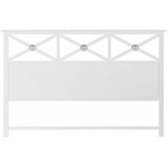 Tte de lit en bois coloris blanc - longueur 180 x profondeur 6 x hauteur 120 cm pegane