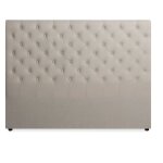 T�te de lit capitonn�e constance 160cm tissu beige
