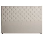 T�te de lit capitonn�e constance 180cm tissu beige