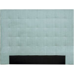 Tête de lit capitonnée en tissu effet velours vert lagon l160 cm halciona Tête de lit capitonnée en tissu effet velours vert lagon l160 cm halciona